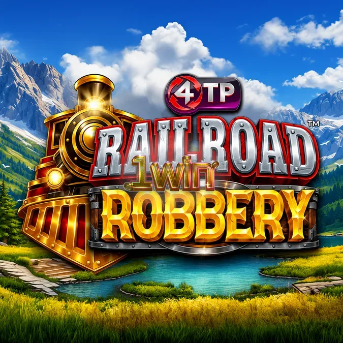 Tampilan visual slot Railroad Robbery dengan tema perampokan kereta Wild West